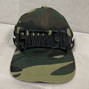 Top Level Camouflage Savage Green Baseball Cap, Hat Adjustable ￼